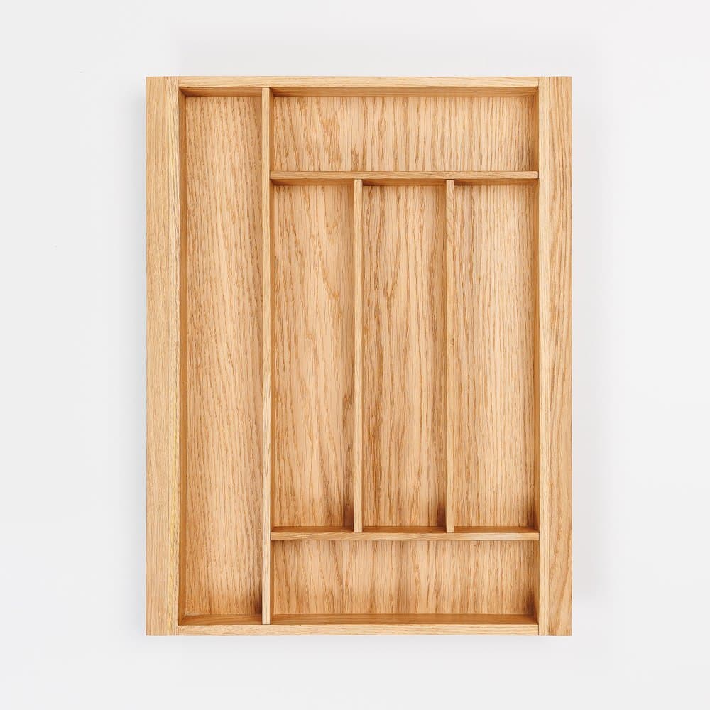 Лоток-органайзер для столовых приборов из дуба, 6 отделений, 36×47 (Blum Tandembox 500)
