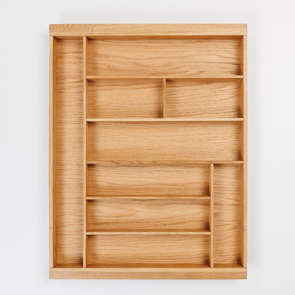 Лоток-органайзер для столовых приборов из дуба, 8 отделений, 60,8×42 (Blum Tandembox)