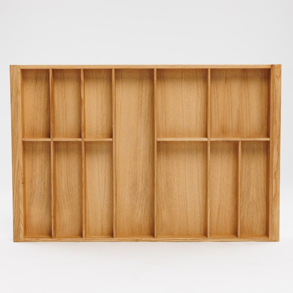 Лоток-органайзер для столовых приборов из дуба, 12 отделений, 71,2×42 (Blum Legrabox)