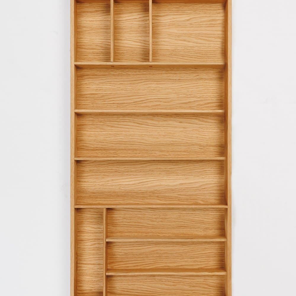Лоток-органайзер для столовых приборов из дуба, 10 отделений, 81,2×42 (Blum Legrabox)