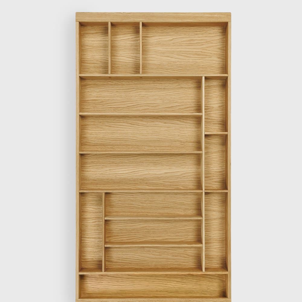 Лоток-органайзер для столовых приборов из дуба, 14 отделений, 91,2×47 (Blum Legrabox)
